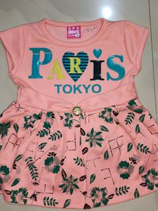 Beautiful 😍 Baby Girl Frock Peach Colour ❤️