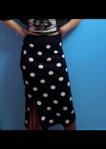 Polka Dot Midi Skirt