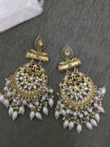 White Pearl Earrings