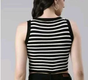 Striped Crop Tank Top