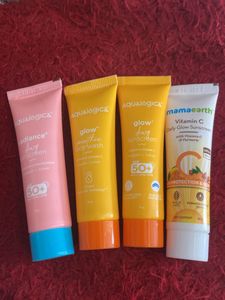Sunscreen Facewash Aqualogica 4 Tube Pack