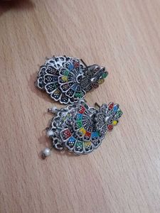 Peacock Jhumka Earrings