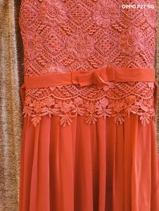 Elegant Coral Maxi Dress
