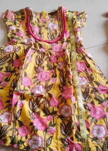 Girls floral dress with leheriya print Plazzo