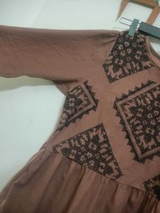 Boho Embroidered Mini Dress