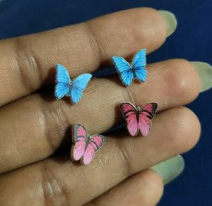 Beaded Bracelet and Butterfly Earrings