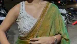 Mirror Work Sleeveless Blouse