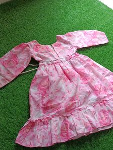 Flower Print Frocks For Girls