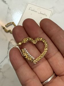 Golden Heart Shape Earrings