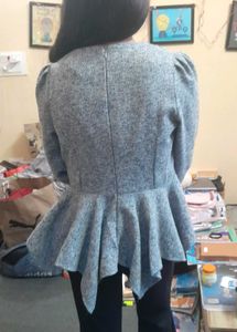 Gray Peplum Top ❤️