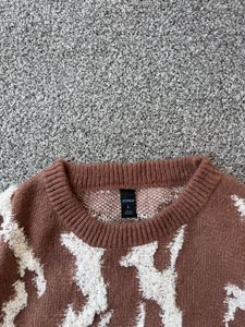 Brown &amp; White Patterned Sweater