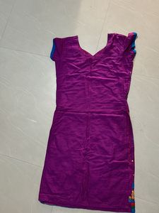 Kurta With Blue Patiyala Pent