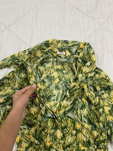 Green &amp; Yellow Floral Dress