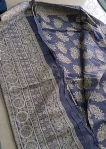 Gray Cotton Saree