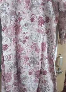 Elegant Floral Print Kurta Set