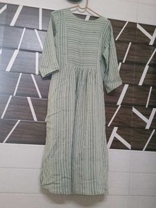 Striped Embroidered Kurta
