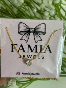 solitaire pendant gold plated