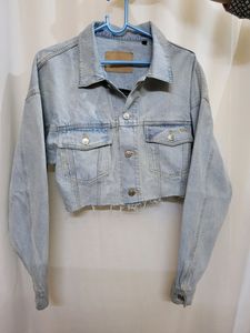 Designer Cropped Denim Jacket NWOT Copy Listing