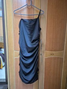 One Shoulder Black Bodycon Dress