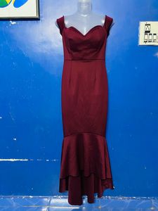 Wine Colour Paded Designer Fish Cut One Piece 🥰💜