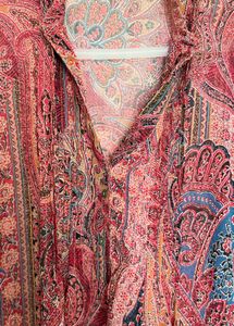 Women’s Maroon Paisley Print Straight Kurta