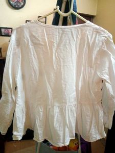 Embroidered Peplum Chikenkari Top