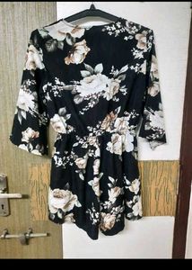 Floral Print Wrap Dress