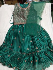 Emerald Green Lehenga Choli Set
