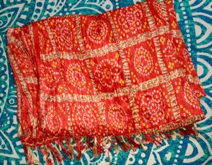 Orange Bandhani Dupatta