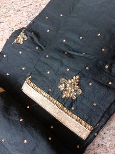 Z Black Wedding Kurti Dupatta Set