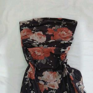 Floral Ruffle Mini Dress Bodycon