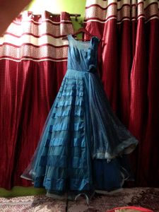 Elegant Blue Ethnic Gown