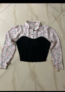 Floral Crop Top Shirt
