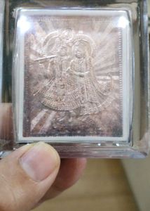 Krishna &amp; Radha Engraved Silver