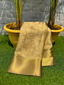 Elegant Gold Woven Saree