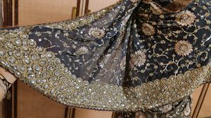 pure Georgette aari an fully zardozi 💯 saree 😍