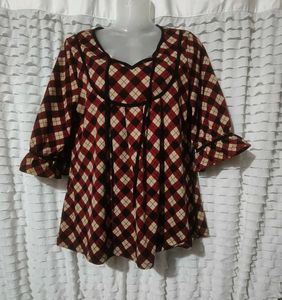 Plaid Pattern Top