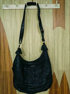 Black Leather Shoulder Bag