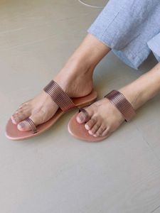 Stylish Metallic Slip-On Sandal