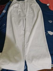 White Wide-Leg Pants