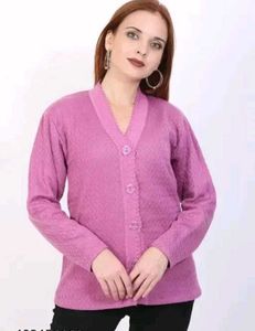 Pink Knit Cardigan in affordable price..