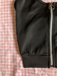 Zip Front Brand New Cropped Top