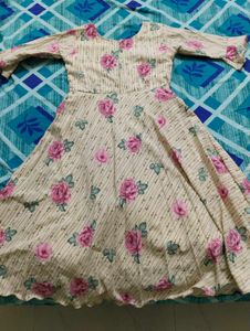 Girls Dress With Rose Flower Designs