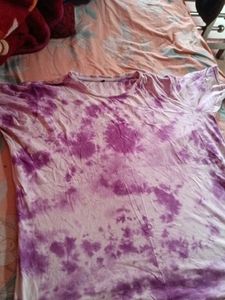 Purple Tie-Dye Casual T-Shirt