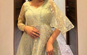 Green New Anarkali