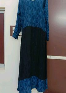 Blue & Black Abaya