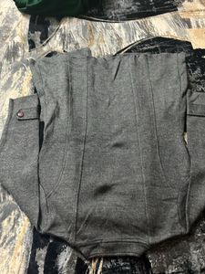 Stylish Gray Button-Down Coat