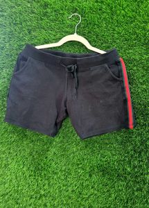 Black Striped Shorts