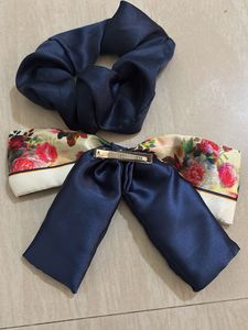 Floral Bow Hair Tie &amp; Scrunchie Set (Pack of 2)