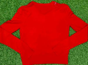 Imported Elegant Red Lace Cardigan